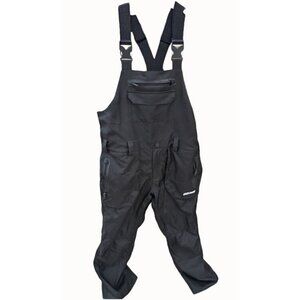 Gsou Snow Womens Waterproof Ski Bib Pants Black Size Medium